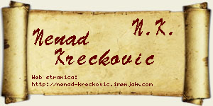 Nenad Krečković vizit kartica